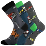 Obrázek z BOMA Ponožky dětské froté SIBIŘ 08 ABS s obrázky CHLAPECKÉ (3 páry) 