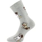 Obrázek z BOMA Ponožky dětské froté SIBIŘ 08 s obrázky DÍVČÍ (3 páry) 