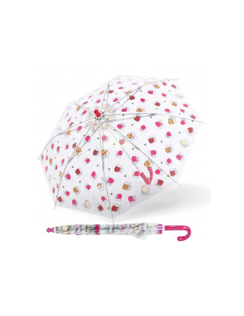 Obrázek z DERBY Kids Sky Transparent - průhledný dětský holový deštník transparentní 