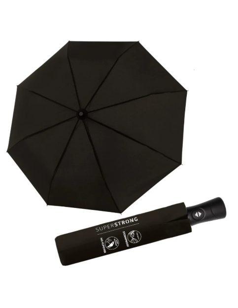 Obrázek z DOPPLER Fiber SUPERSTRONG - plně automatický pánský deštník černý černá 
