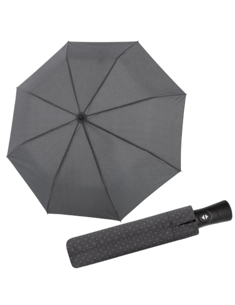 Obrázek z DOPPLER Fiber SUPERSTRONG - pánský plně automatický zesílený deštník puntík 