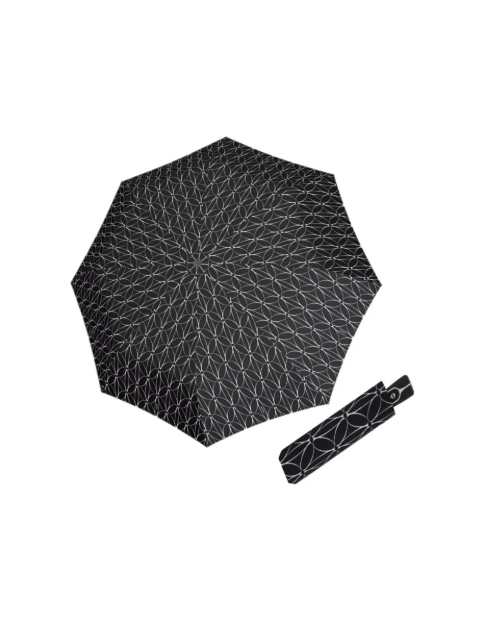 Obrázek z DOPPLER Fiber Magic Black&White Rings - dámský plně automatický deštník bílá 