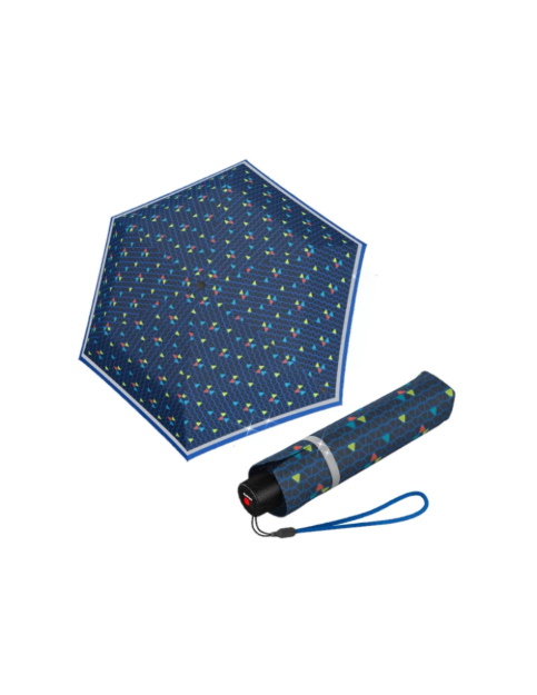 Obrázek z Knirps Rookie Triple Blue Reflective lehký skládací deštník modrá 