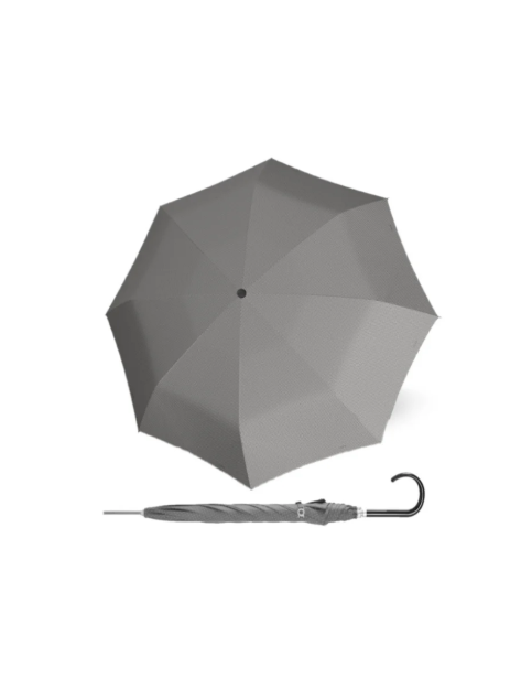 Obrázek z DOPPLER Carbonsteel Long AC CHIC - dámský holový vystřelovací deštník šedá 