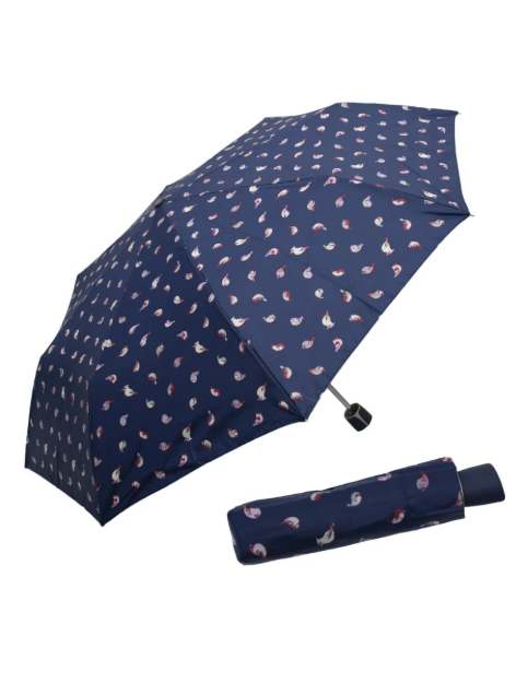 Obrázek z DOPPLER Mini Fiber Birds - dámský skládací deštník modrá 