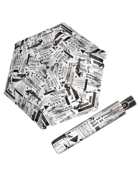 Obrázek z DOPPLER Fiber Magic Scribble White - dámský plně automatický deštník bílá 