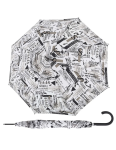 Obrázek z DOPPLER Fiber Flex AC Scribble White - dámský holový vystřelovací deštník bílá 