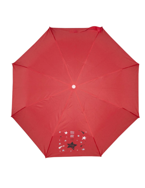 Obrázek z DERBY Mini s potiskem - dětský skládací deštník červená 