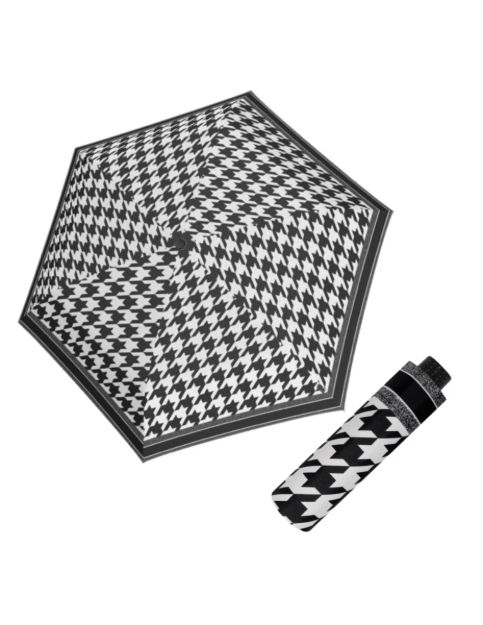 Obrázek z DOPPLER Fiber Havanna Black&White - dámský skládací deštník bílá 