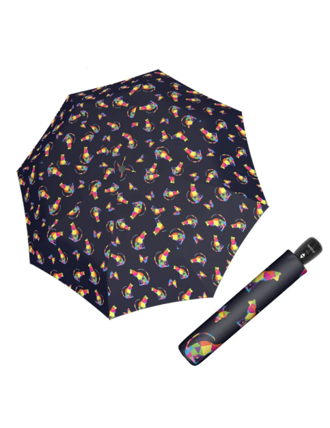 Obrázek z DOPPLER Fiber Magic Rainbow Cat AC – dámský plně automatický deštník vícebarevný 