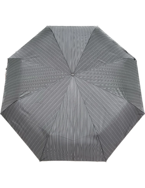 Obrázek z DOPPLER Fiber Magic big Chester classy stripe, RH Holz Griff - pánský plně automatický deštník světle šedá 