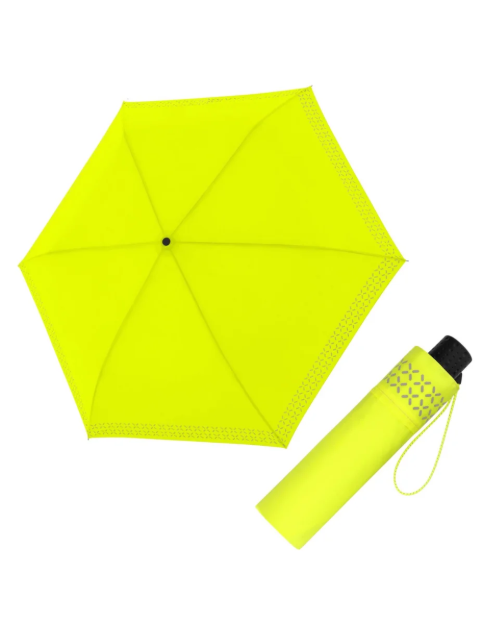 Obrázek z DOPPLER Fiber Havanna Safety Cross - dámský skládací deštník žlutá 