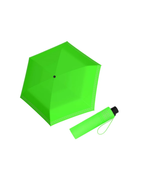 Obrázek z DOPPLER Fiber Havanna Safety Cross - dámský skládací deštník zelená 