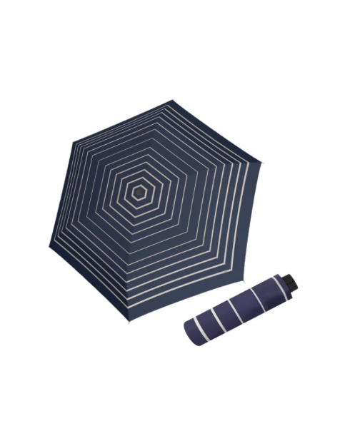 Obrázek z DOPPLER Fiber Havanna Timeless Blue Stripes - dámský skládací deštník modrá 