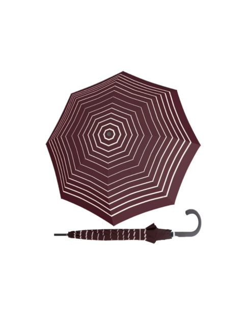 Obrázek z DOPPLER Fiber Flex AC Timeless Red Stripes - dámský holový vystřelovací deštník červená 