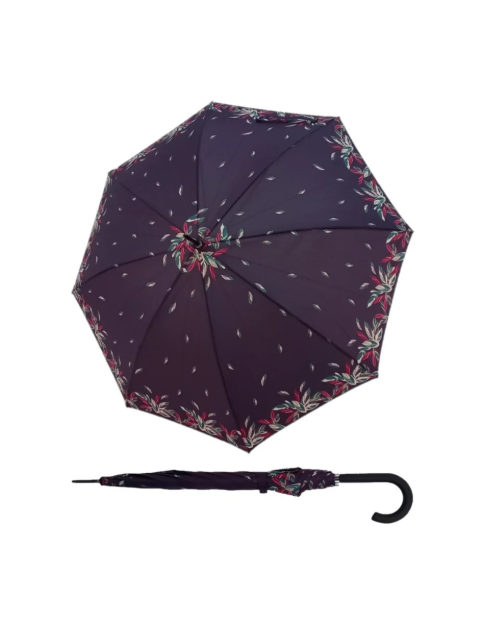 Obrázek z DERBY Hit Lang AC Florals - dámský holový vystřelovací deštník fialová 