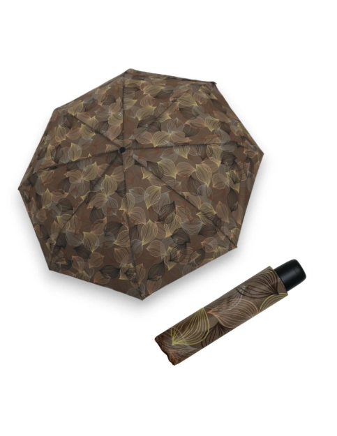 Obrázek z DERBY Hit Mini Leaves - dámský skládací deštník hnědá 