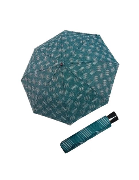 Obrázek z DOPPLER Fiber Mini Wave - dámský skládací deštník petrolejová 