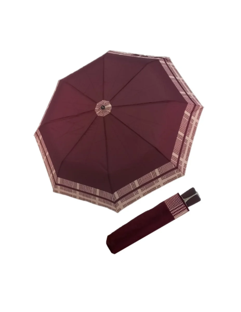 Obrázek z DOPPLER Fiber Mini Timeless - dámský skládací deštník vínová 