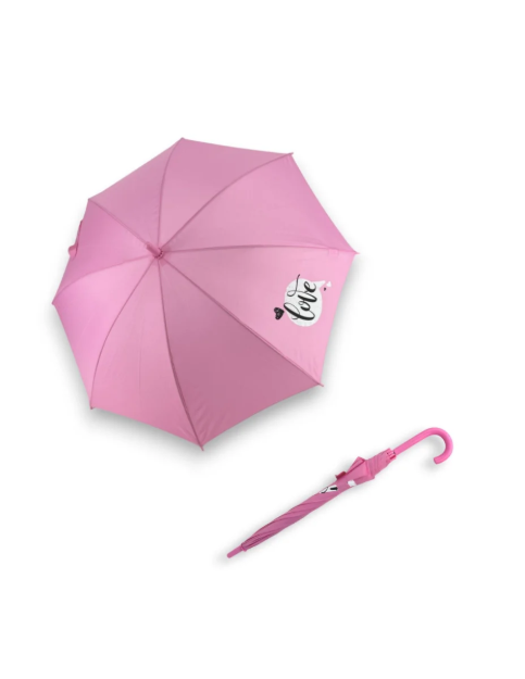Obrázek z DERBY Dětský holový vystřelovací deštník s potiskem růžová 