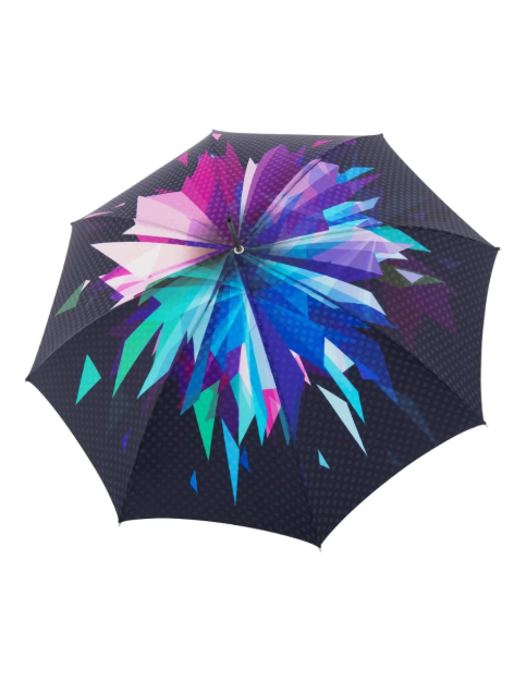 Obrázek z DOPPLER MANUFAKTUR Elegance Boheme Starlight - dámský luxusní deštník s abstraktním potiskem 