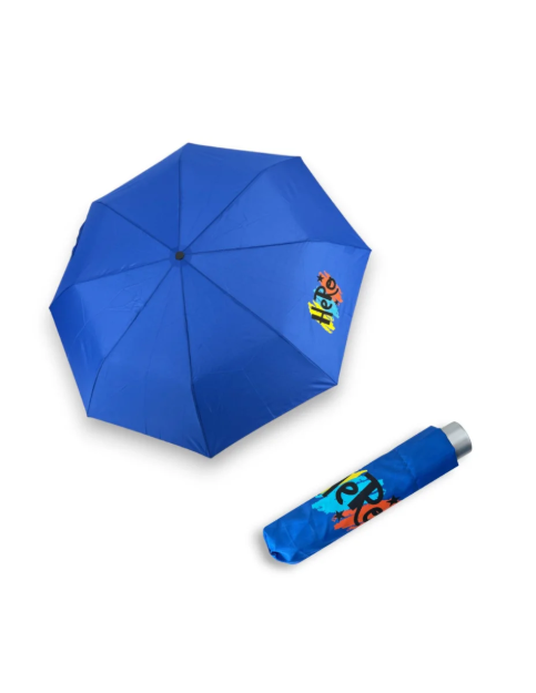Obrázek z DOPPLER Mini Light Kids Crystal Blue Hero - dětský skládací deštník modrá 