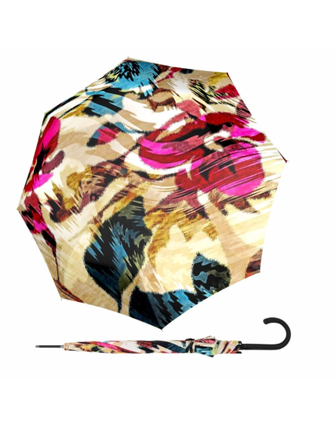 Obrázek z DOPPLER Fiber Flex AC Vintage- dámský holový vystřelovací deštník vícebarevný 