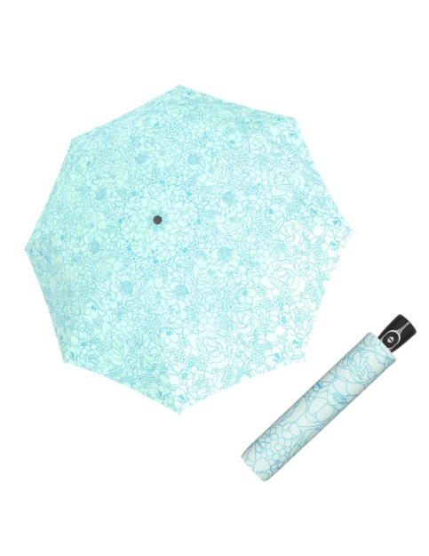 Obrázek z DOPPLER Magic fiber Giardino mystic blue– dámský plně automatický deštník modrá 
