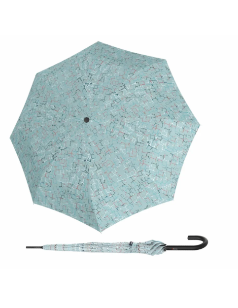 Obrázek z Knirps A.760 stick automatic cubes ice elegantní holový vystřelovací deštník vícebarevný 