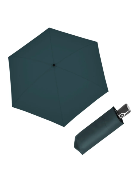 Obrázek z DOPPLER Fiber Micro Flat uni evergreen - dámský/pánský plně automatický deštník zelená 