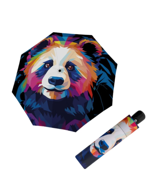 Obrázek z DOPPLER Modern Art Magic Mighty Panda - dámský plně automatický deštník vícebarevný 