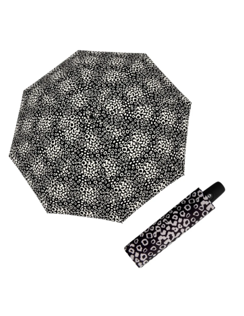 Obrázek z DERBY Hit Magic Loop Black & White - dámský plně automatický deštník černá 