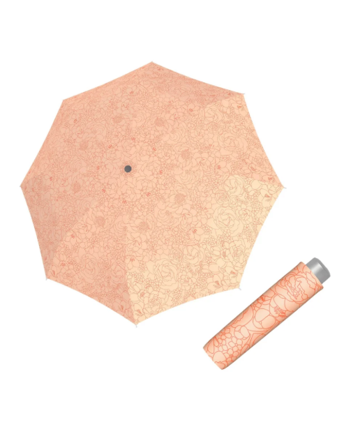 Obrázek z DOPPLER Mini Light Giardino orange - dámský skládací deštník oranžová světle 