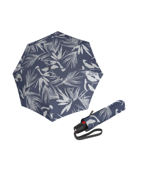 Obrázek z KNIRPS T.200 Medium Duomatic Botany sea - elegantní plně automatický deštník 