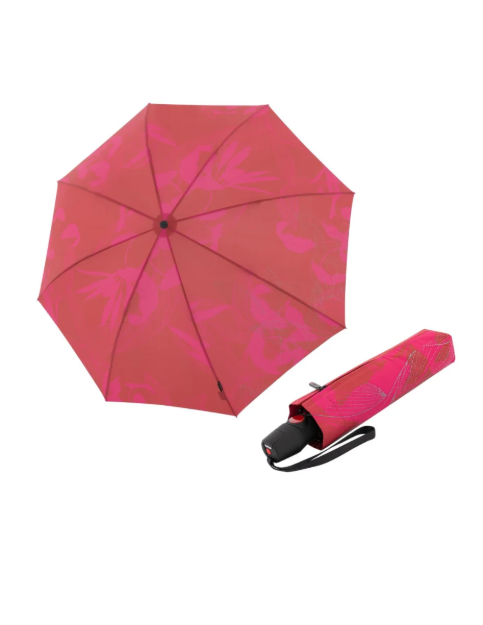 Obrázek z KNIRPS T.200 Medium Duomatic Garden Scarlet - elegantní plně automatický deštník 