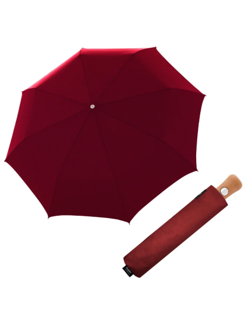 Obrázek z DOPPLER MANUFAKTUR Bellino Nickel matt Oxford - plně automatický luxusní deštník červená 