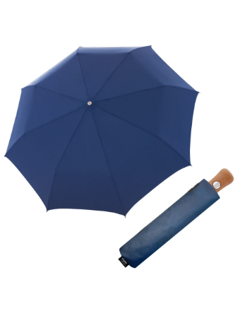 Obrázek DOPPLER MANUFAKTUR Bellino Nickel matt Oxford - plně automatický luxusní deštník modrá