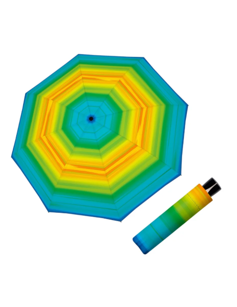 Obrázek z DOPPLER Fiber Mini Happy green - dámský skládací deštník vícebarevný 