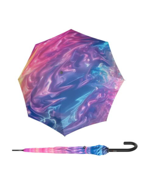 Obrázek z Knirps A.760 Stick Automatic Imagine - elegantní holový vystřelovací deštník černá 