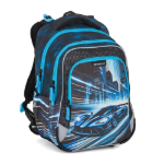Obrázek z Bagmaster LUMI 26 C školní batoh – auto Modrá 23 l 