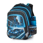 Obrázek z Bagmaster LUMI 26 C školní batoh – auto Modrá 23 l 