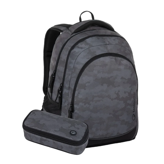 Obrázek z Bagmaster DIGITAL 26 A studentský set – maskáčový Černá 34 l 