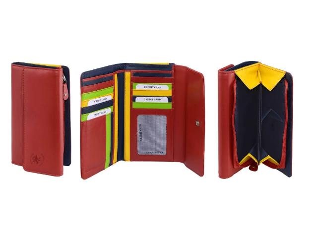 Obrázek z Dámská peněženka BHPC Colorfull long combi BH-2967-02 červená 