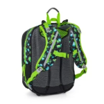 Obrázek z Bagmaster ALFA 26 B školní tříkomorový batoh – kostičkový svět Vícebarevná 23 l 