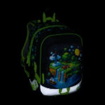 Obrázek z Bagmaster ALFA 26 B školní tříkomorový batoh – kostičkový svět Vícebarevná 23 l 