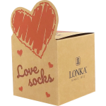 Obrázek z LONKA Ponožky pro zamilované DARLING černé se srdíčky design 2 (3 páry) 