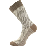 Obrázek z LONKA Ponožky dámské žakárové ŽANETA s bavlnou SVĚTLE HNĚDÉ (3 páry) 