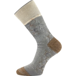 Obrázek z VOXX Ponožky dvouvrstvé s jemným lemem TAYRON z merino vlny s ionty stříbra BÉŽOVÉ 