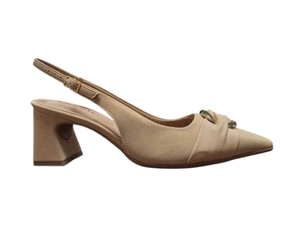 Obrázek z Piccadilly 764020-1 Dámské sandály na podpatku béžové 