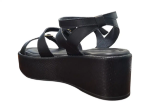 Obrázek z Piccadilly 485002-9 Dámské sandály na klínku černé 